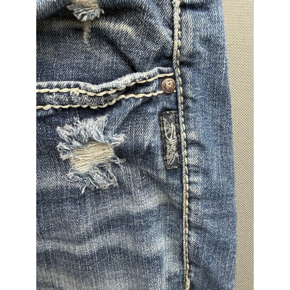 Silver Jeans Co Boyfriend Jeans Womens Blue Super Stretch 35x26 - Picture 9 of 14